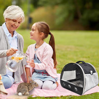 HKM-3296957 Pet Messenger Bag for Hamsters - Portable Shoulder Bag in Black, Light Blue, and Pink, Made of Oxford Cloth and PVC/Nylon