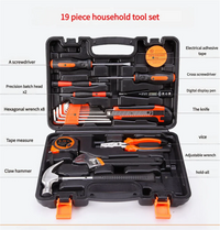 HKM-329811 19-Piece Professional Car Repair Tool Set for Home Users - Hand Screwdrivers and Socket Mechanics Tools