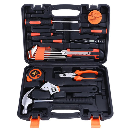 HKM-329811 19-Piece Professional Car Repair Tool Set for Home Users - Hand Screwdrivers and Socket Mechanics Tools