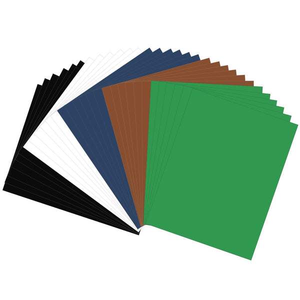 HKM-329875 Colored 180gsm Cardstock Paper, 30 Sheets in 5 Football Colors, 8.5 x 11 Inches for Crafts, Scrapbooking, and DIY Projects