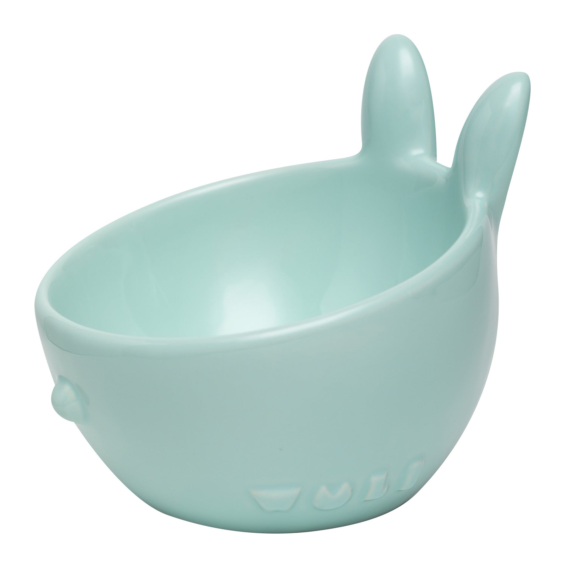 HKM-3299261 Cute Bunny and Octopus Ceramic Pet Bowls - Pink, Blue, Teal Green, Purple Options