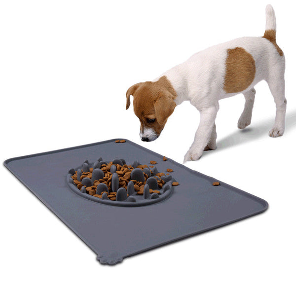 HKM-3300925 Pet Slow Feeder Silicone Placemat for Food and Ice Cube Use, 47x30cm, BPA Free