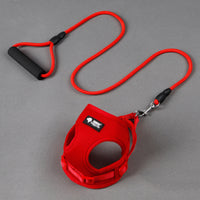 HKM-3301053 Adjustable Dog Leash and Collar Set ¨C Mesh, Nylon, Foam ¨C Round Rope Strap ¨C Fits Bust 35-50cm ¨C Ideal for Pets 4-10kg