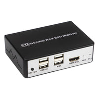 HKM-330131 4K HDMI Splitter with 2 Inputs and 1 Output, 4096x2160p Resolution, Compact Size 100x70x30mm