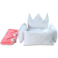 HKM-3303101 Crown-Shaped Removable & Washable Pet Bed for Small to Medium Dogs and Cats