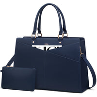 HKM-330323 Classic Designer Leather Laptop Tote Bag for 15.6 Inch Devices, Ladies Large Capacity Hand Bag
