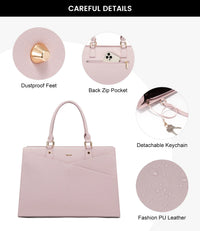 HKM-330323 Classic Designer Leather Laptop Tote Bag for 15.6 Inch Devices, Ladies Large Capacity Hand Bag