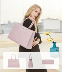 HKM-330323 Classic Designer Leather Laptop Tote Bag for 15.6 Inch Devices, Ladies Large Capacity Hand Bag