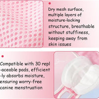 HKM-3303613 Washable Leakproof Dog Diapers with Disposable Reinforcing Pads for Female Dogs ¨C Reusable and Breathable Pet Care Essentials