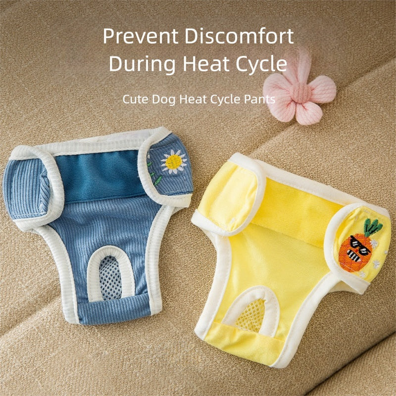 HKM-3303613 Washable Leakproof Dog Diapers with Disposable Reinforcing Pads for Female Dogs ¨C Reusable and Breathable Pet Care Essentials