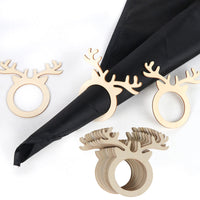 HKM-330387 Decorative Napkin Rings Set of 10, Poplar Plywood for Elegant Table Settings
