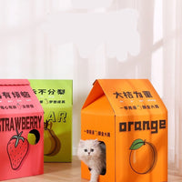 HKM-3305021 Detachable Cartoon House Cat Scratch Board with Durable Corrugated Paper Design