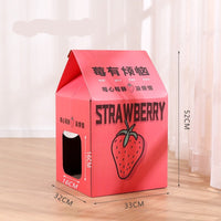 HKM-3305021 Detachable Cartoon House Cat Scratch Board with Durable Corrugated Paper Design