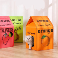 HKM-3305021 Detachable Cartoon House Cat Scratch Board with Durable Corrugated Paper Design