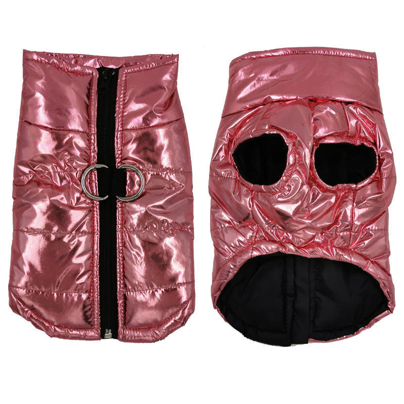 HKM-330579 Glossy Dog Vest in Bright Colors - Cotton Fabric Jacket for Pets