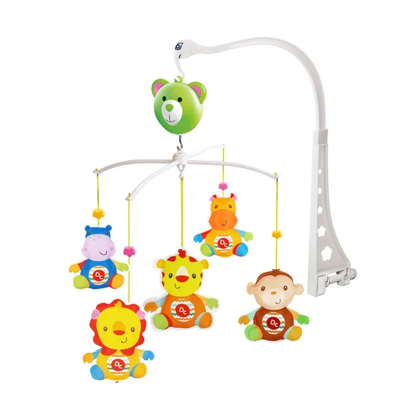 HKM-330579 Musical Cartoon Animal Hanging Baby Bed Bell Rattle Mobile for Infants 0-24 Months