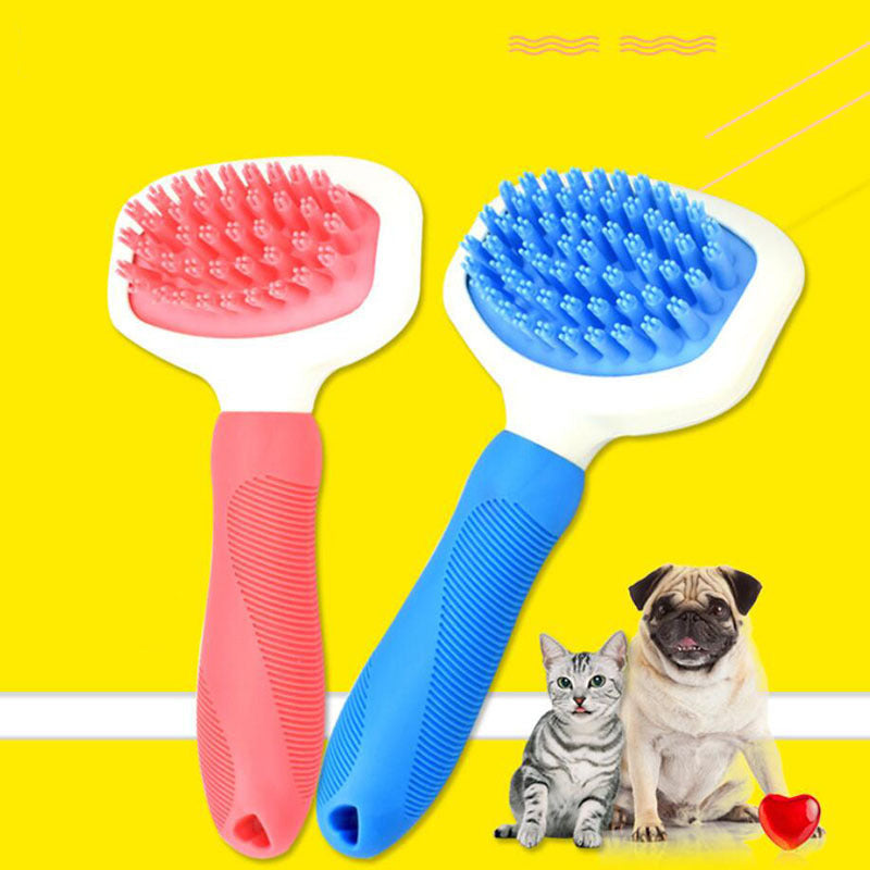 HKM-3306301 Silicone Pet Grooming Comb for Dogs and Cats - Bathing, Cleaning, and Massage Brush