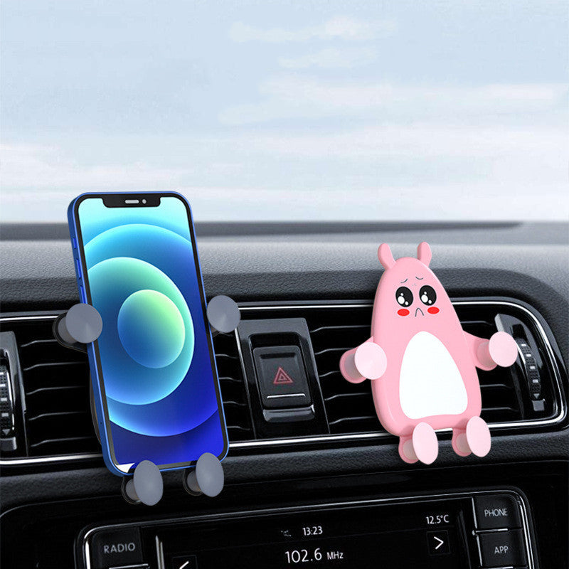 HKM-330643 Creative Cartoon Car Air Outlet Phone Holder - Multifunctional Gravity Support | Various Cute Designs