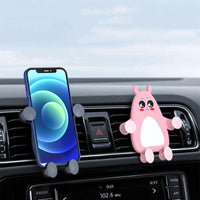 HKM-330643 Creative Cartoon Car Air Outlet Phone Holder - Multifunctional Gravity Support | Various Cute Designs