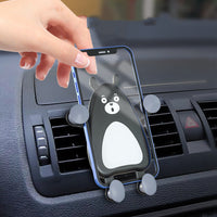HKM-330643 Creative Cartoon Car Air Outlet Phone Holder - Multifunctional Gravity Support | Various Cute Designs