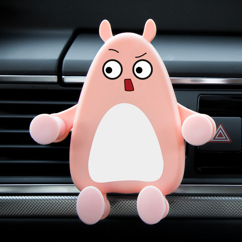 HKM-330643 Creative Cartoon Car Air Outlet Phone Holder - Multifunctional Gravity Support | Various Cute Designs