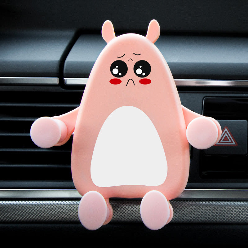 HKM-330643 Creative Cartoon Car Air Outlet Phone Holder - Multifunctional Gravity Support | Various Cute Designs