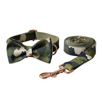 HKM-3306813 Army Green Camouflage Dog Collar - Durable Polyester for All Seasons, Available in S-XL