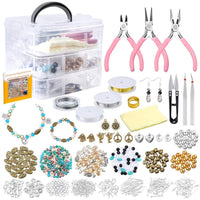 HKM-330771 Three-Layer Acrylic Bead and Pearl Jewelry Making Set - 850g, 168x160x150mm