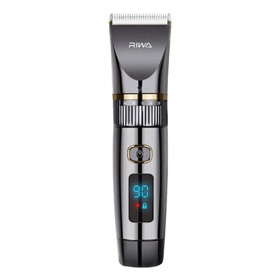 HKM-330835 Electric Hair Clipper with Titanium and Ceramic Blades, Waterproof Design, LED Display, and Rechargeable Battery