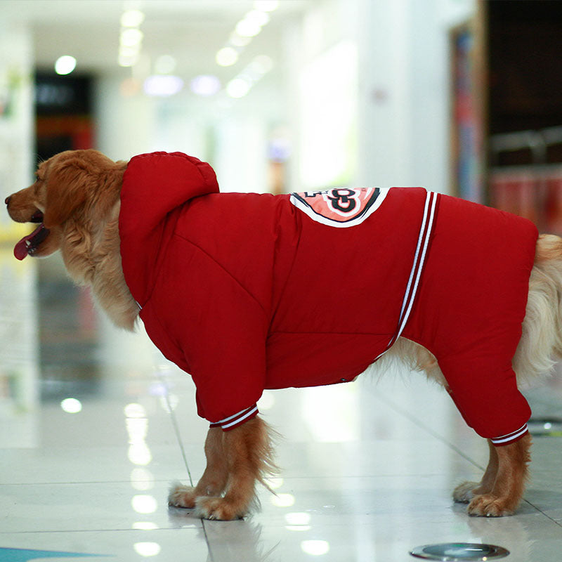 HKM-3308989 Heavy Padded Dog Apparel for Large Breeds - Red and Navy Options Available