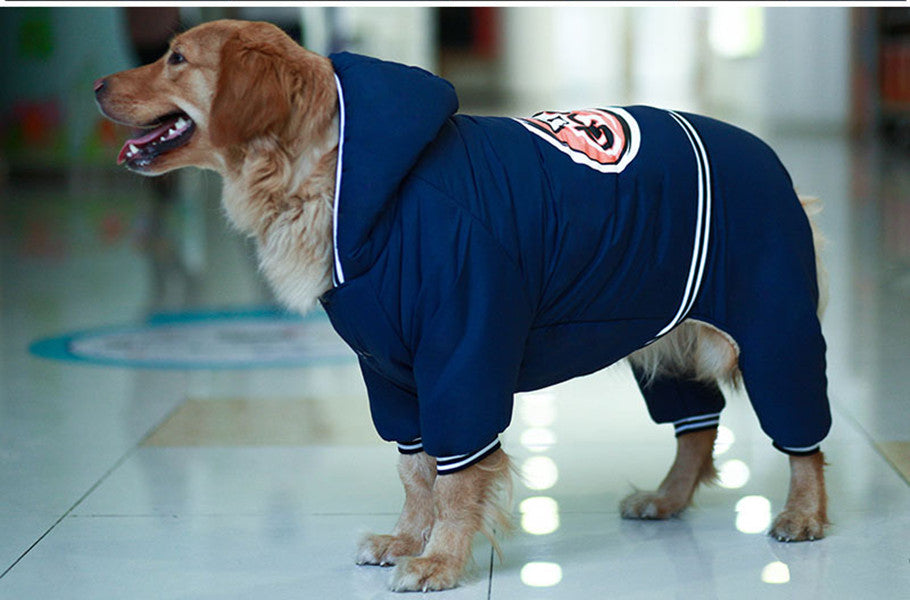 HKM-3308989 Heavy Padded Dog Apparel for Large Breeds - Red and Navy Options Available