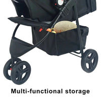 HKM-330963 3-Wheel Foldable 2-in-1 Baby Stroller and Walker with One-Handed Operation