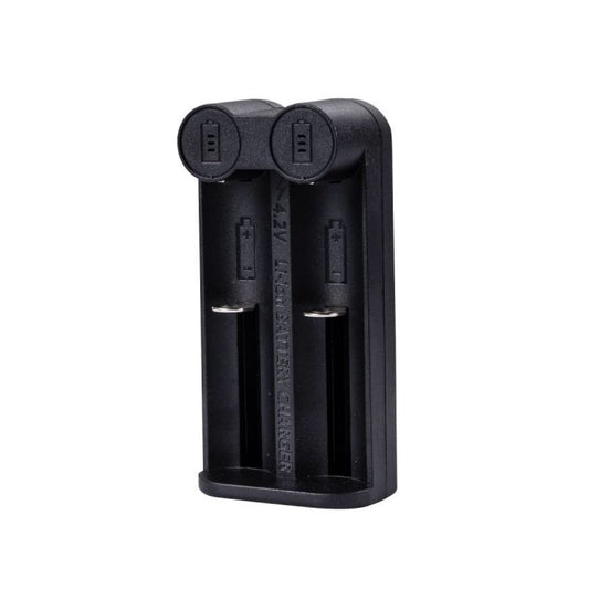 HKM-330963 Smart Dual-Slot Lithium Battery Charger for 21700, 26650, 18650, 16340, 18500, and 32650 Batteries
