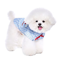 HKM-3310397 Cute Blue Summer Thin Shirt for Schnauzer Pets - Casual Wear