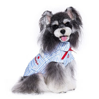 HKM-3310397 Cute Blue Summer Thin Shirt for Schnauzer Pets - Casual Wear