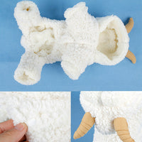 HKM-3311165 Cozy White Velvet Small Dog Teddy Outfit - Four-Legged Clothing for Pets