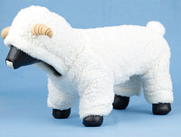 HKM-3311165 Cozy White Velvet Small Dog Teddy Outfit - Four-Legged Clothing for Pets