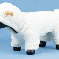 HKM-3311165 Cozy White Velvet Small Dog Teddy Outfit - Four-Legged Clothing for Pets