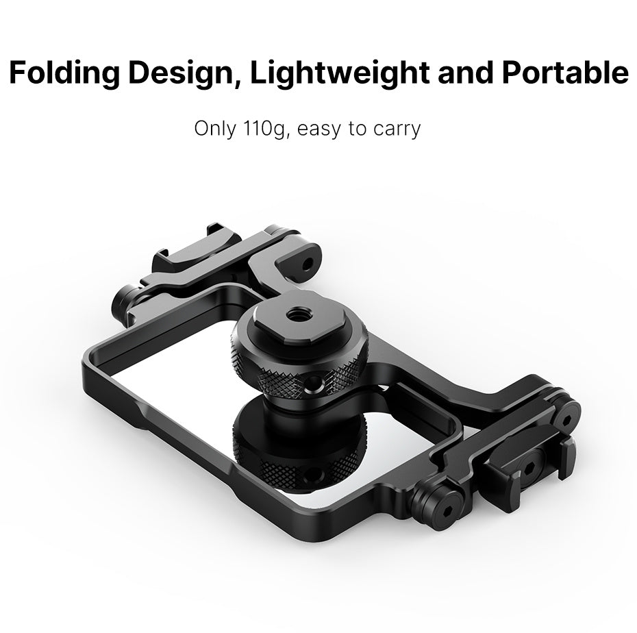 HKM-331155 Universal Flip Mirror for Cameras and Smartphones - Aluminum Alloy, Compact Design