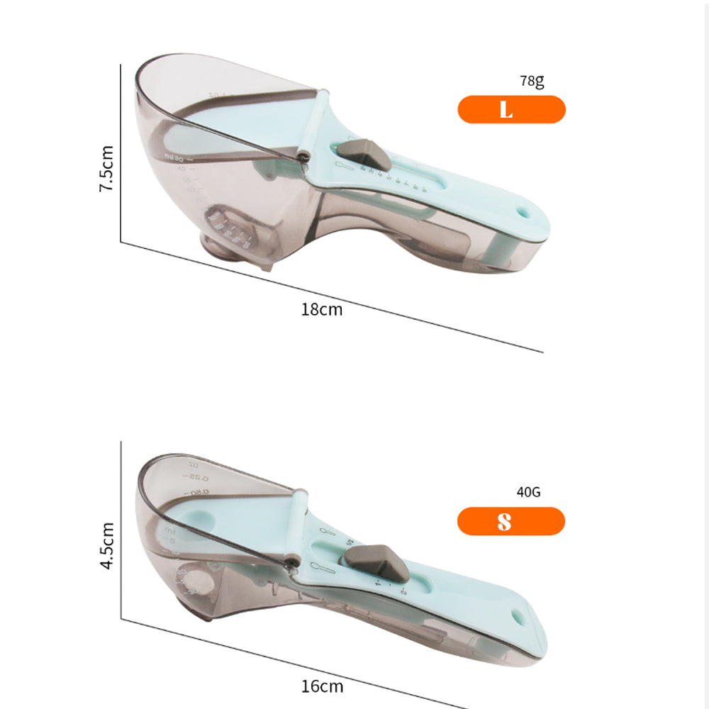 HKM-3312061 Pet Food Measuring Spoon and Scale - Stainless Steel Lightweight Scoop for Precise Portion Control