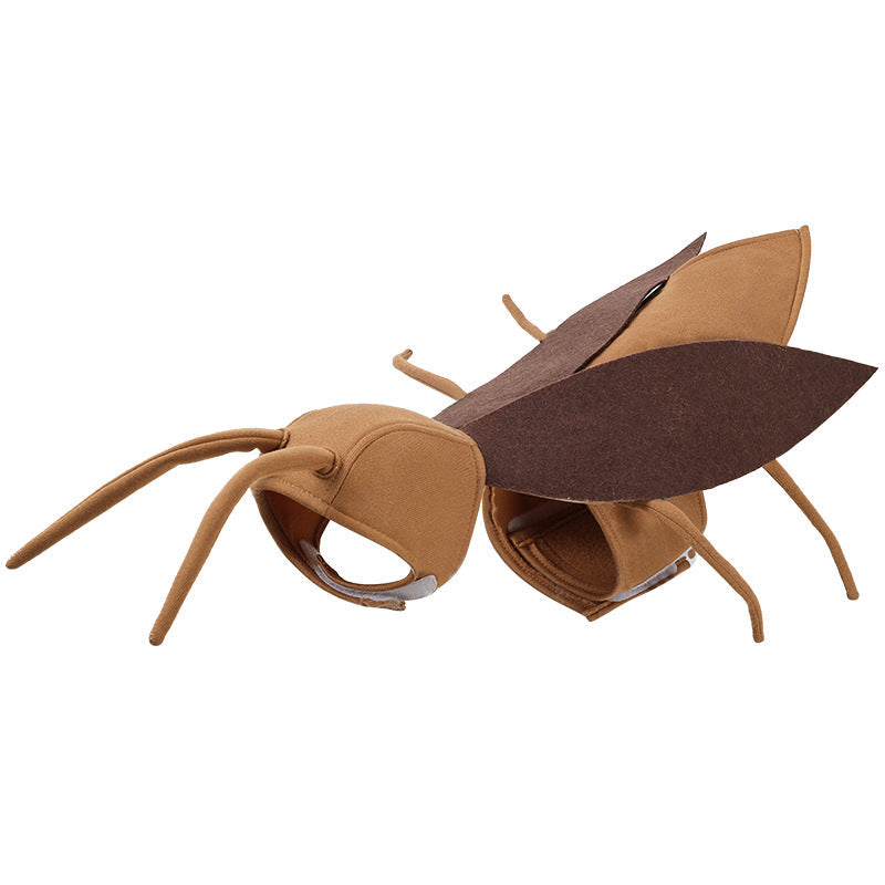 HKM-3312189 Cute Brown Cockroach Pet Costume for Dogs and Cats, Polyester Material