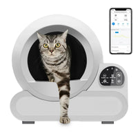 HKM-331219 66L Self-Cleaning Electric Cat Litter Box with Odor Control and Tuya APP Connectivity