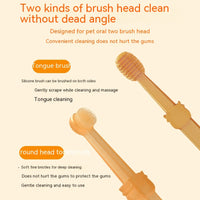 HKM-3312445 Pet Silicone Finger Toothbrush and Three-Piece Toothbrush Set for Cats and Dogs