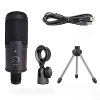 HKM-331283 Wired USB Condenser Microphone for Computer Recording and K Karaoke Sessions