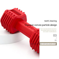 HKM-3313213 Durable Rubber Dog Interactive Molar Toy with Food Leakage Design - Red/Blue