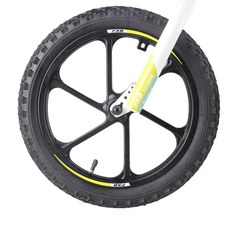 HKM-331347 Electric Kids Balance Bike with 16-Inch Aluminum Alloy Frame and Disc Brakes, 2-Speed Options, 36V Motor