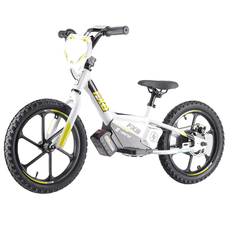 HKM-331347 Electric Kids Balance Bike with 16-Inch Aluminum Alloy Frame and Disc Brakes, 2-Speed Options, 36V Motor