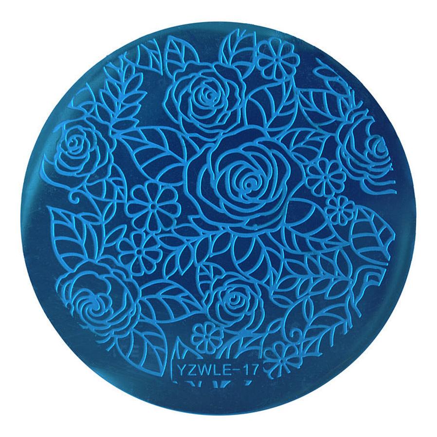 HKM-331411 DIY Nail Art Steel Plate Template - Blue, 5.6CM, 3-Year Shelf Life