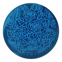 HKM-331411 DIY Nail Art Steel Plate Template - Blue, 5.6CM, 3-Year Shelf Life