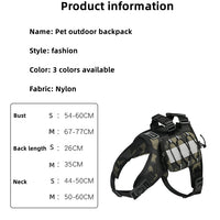HKM-3315389 Camouflage Pet Dog Backpack - Soft Oxford Cloth, Available in Various Sizes and Colors